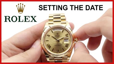 how to set a rolex watch time|adjust date on Rolex datejust.